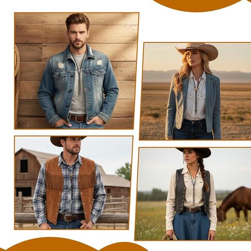 Sibba Bolo Tie Buffalo Steer Cow Bolo Tie for Men Womens Vintage Cowboy Bola Ties 2PCS Retro Western Necklace Bola Ties Cowgirl Accessories Rodeo Christmas Gifts Western Neckties Accessories in Saudi Arabia
