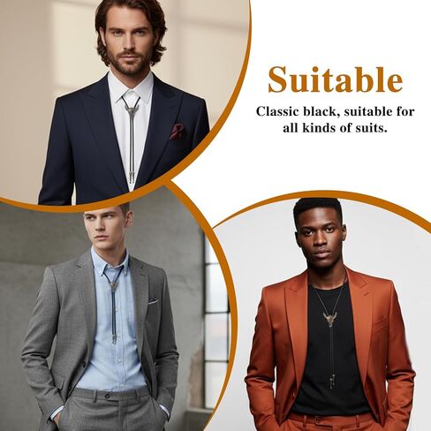 Sibba Bolo Tie Buffalo Steer Cow Bolo Tie for Men Womens Vintage Cowboy Bola Ties 2PCS Retro Western Necklace Bola Ties Cowgirl Accessories Rodeo Christmas Gifts Western Neckties Accessories in Saudi Arabia