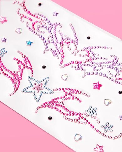 xo, Fetti Y2K Body Gems - 2 Sheets Face Gems | Retro 2000s Party, Bachelorette, Birthday Accessories, Butterfly Heart Stickers, Pink Purple Black in Saudi Arabia
