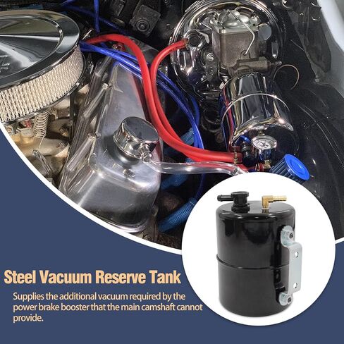 Vacuum Reserve Canister 5 in D x 7 in L Steel Black Finish in Saudi Arabia