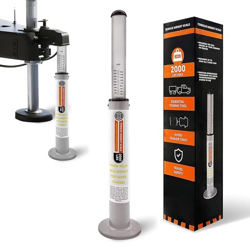 Trailer Tongue Weight Scale 2000 LBS Capacity, Portable Tow Hitch Scale for Safe Towing, Anti-Sway & Weight Distribution, Compatible with RVs, Travel Trailers, Pop-Up Campers, Cargo Trailers & Trucks in Saudi Arabia
