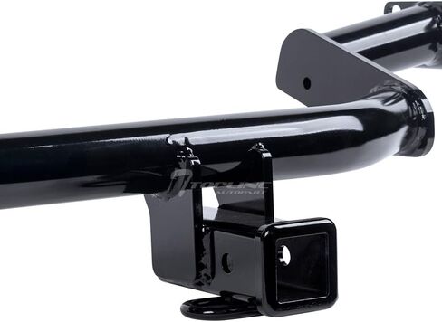 Class 3 III Black 2" Receiver Tube Rear Bumper Trailer Tow Hitch Towing Mount + 2 Inch Drop Loaded Ball Compatible with 20-25 Telluride in Saudi Arabia