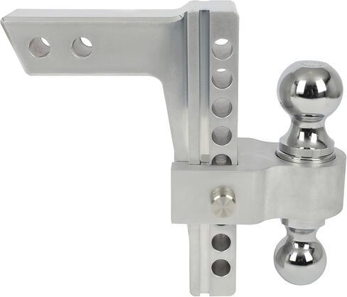 Adjustable Trailer Hitch (2inch Receiver) 8" Drop & Rise (10000 LBS GTW) Heavy Duty Aluminum Tow Hitches Dual Ball (2-5/16") Hitch Tightener Double Anti-Theft Locking Hitch Pins 96-03 for Chevrolet in Saudi Arabia