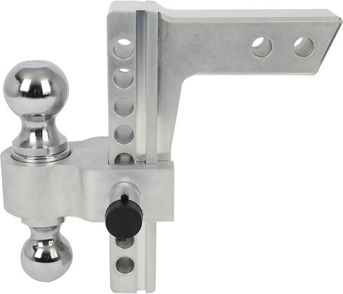 Adjustable Trailer Hitch (2inch Receiver) 8" Drop & Rise (10000 LBS GTW) Heavy Duty Aluminum Tow Hitches Dual Ball (2-5/16") Hitch Tightener Double Anti-Theft Locking Hitch Pins 96-03 for Chevrolet in Saudi Arabia