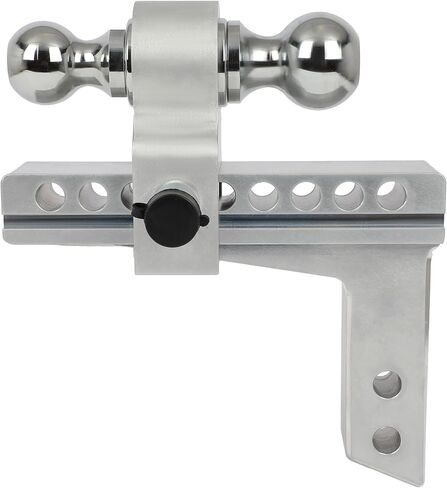 Adjustable Trailer Hitch (2inch Receiver) 8" Drop & Rise (10000 LBS GTW) Heavy Duty Aluminum Tow Hitches Dual Ball (2-5/16") Hitch Tightener Double Anti-Theft Locking Hitch Pins 96-03 for Chevrolet in Saudi Arabia