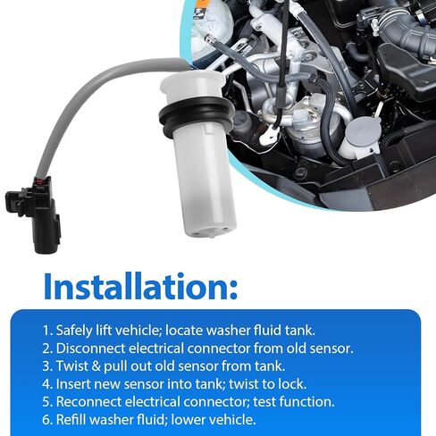 Washer Fluid Level Sensor Compatible with 2014-2021 Outlander 2016-2023 Sport 2019-2022 PHEV 2018-2024 Mitsubishi Eclipse Cross Replace 8260A406 in Saudi Arabia