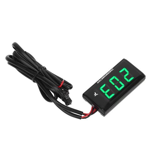 درجة حرارة رقمية LCD للدراجة النارية من FILFEEL 12 فولت مع مستشعر 18 مم للدراجات النارية وسكوتر السباق (أزرق) in Kuwait