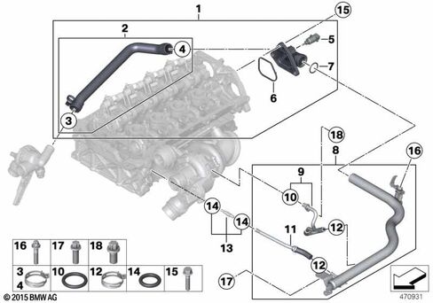 20 قطعة FKM Viton OR.01.10002 خط أنابيب الشحن التوربيني O-Ring 11537610049 07148861482 لسيارات BMW N13 B38 B48 B47 B46 N74 S58 in Kuwait