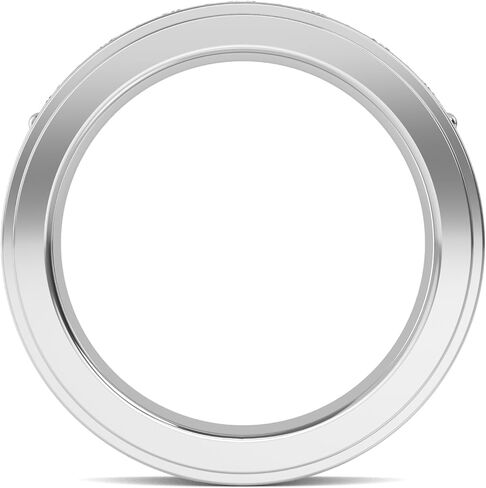 1-8 Carat (ctw) White Gold Round Cut LAB GROWN Diamond Mens Band (Color E-F Clarity VS2-SI1) in Saudi Arabia