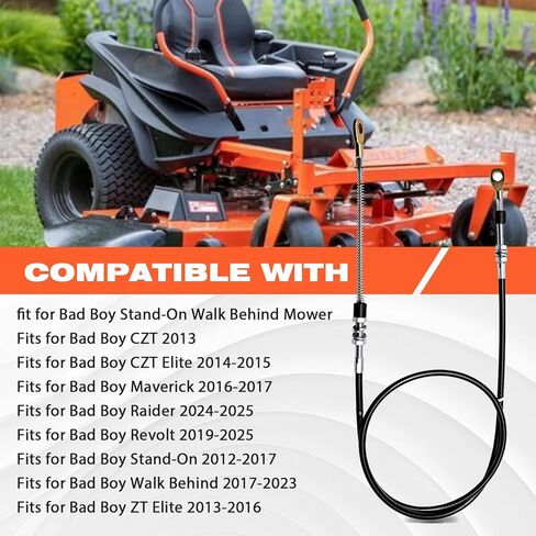 Brake Cable 064-3000-00 Compatible with Bad Boy Lawn Mower CZT 2013 / CZT Elite 2014-2015 / Stand-On 2012-2017 / ZT Elite 2013-2016 / Maverick 2016-2017 / Raider 2024-2025 in Saudi Arabia