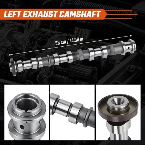 Left Exhaust Camshaft Fit for Jeep Grand Cherokee Wrangler | Fit for Dodge Grand Caravan | Fit for Chrysler | Fit for Ram ProMaster, 3.6L V6, Replaces# 5184377AG 5184377AD 5184377AE 5184377AF in Saudi Arabia