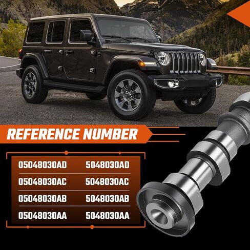Left Exhaust Camshaft Fit for Jeep Grand Cherokee Wrangler | Fit for Dodge Grand Caravan | Fit for Chrysler | Fit for Ram ProMaster, 3.6L V6, Replaces# 5184377AG 5184377AD 5184377AE 5184377AF in Saudi Arabia