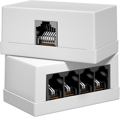 4-Way RJ45 to RJ11 Adapter Netword to Telephone Converter for Home and Office Use for Clear and Reliability Communication in Saudi Arabia
