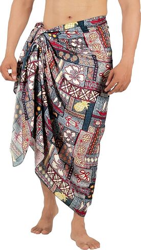 HAPPY BAY Men's Pareo Wraps Bath Beach Swim Sarong in Kuwait