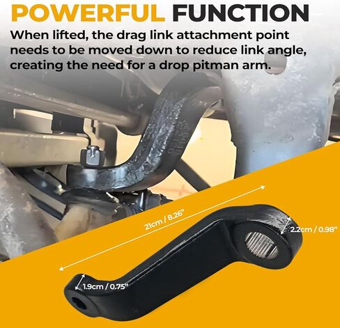 ذراع Drop Pitman متوافق مع 1987-2006 Jeep Wrangler YJ TJ، 1984-2001 Jeep Cherokee XJ & Comanche MJ، استبدال ذراع التوجيه Pitman 6605 in Kuwait