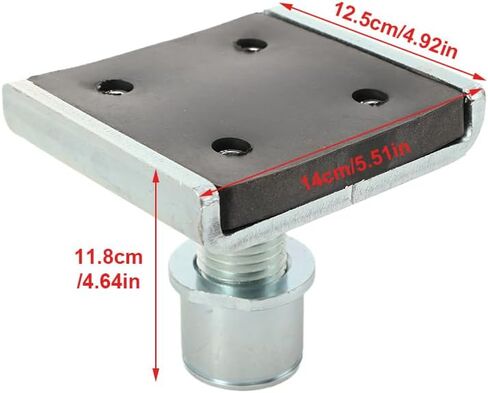 محول رفع الشاحنة واسع للغاية ومنصات رفع سيارات الدفع الرباعي - محولات رفع السيارة 4 قطع للمصاعد ذات العمودين | سعة 3-5 طن، مطاط مضاد للانزلاق لحماية الطلاء والإطار (فضي/أسود) in Kuwait