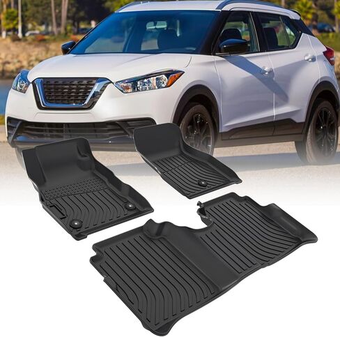 سجادات أرضية لسيارة Nissan Kicks 2018-2024، تناسب جميع الأحوال الجوية، غطاء كامل للحماية، بطانات أرضية الصف الأول والثاني، سجادات السيارة in Kuwait