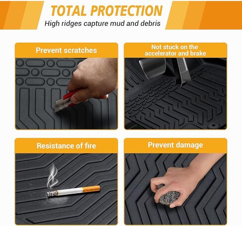 سجادات أرضية لسيارة Toyota Landcruiser 2024، تناسب جميع الأحوال الجوية، غطاء كامل للحماية، بطانات أرضية الصف الأول والثاني، سجادات السيارة in Kuwait