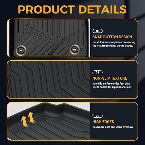 سجادات أرضية لسيارة Toyota Landcruiser 2024، تناسب جميع الأحوال الجوية، غطاء كامل للحماية، بطانات أرضية الصف الأول والثاني، سجادات السيارة in Kuwait