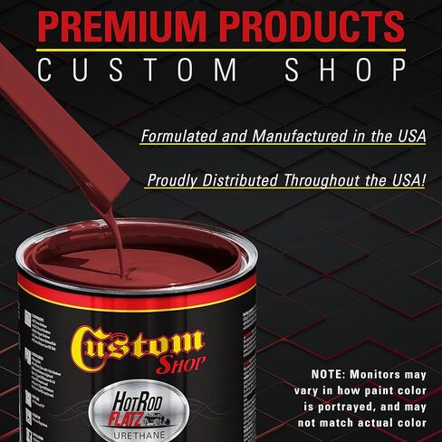 متجر مخصص - هالابينو أحمر ساطع - طلاء تلقائي من Hot Rod Flatz Flat Matte Satin Urethane - مجموعة طلاء كاملة ربع لتر - سيارات احترافية منخفضة اللمعان، طلاء لشاحنات السيارات، نسبة مزيج 4:1 in Kuwait