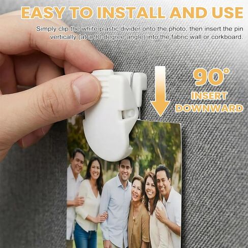 12 Pcs Cubicle Clips for Fabric Panels, Strong Hold Plastic Cubicle Hooks Wall Clips for Hanging Photos Notes Memos Pictures, Office Partition Accessories Push Pin Style, Standard Size in Saudi Arabia