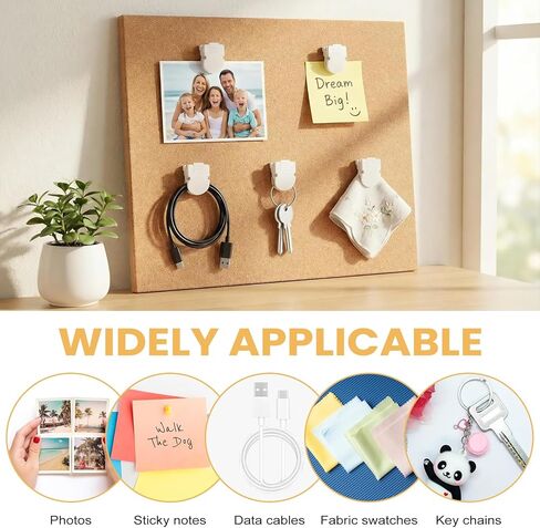 12 Pcs Cubicle Clips for Fabric Panels, Strong Hold Plastic Cubicle Hooks Wall Clips for Hanging Photos Notes Memos Pictures, Office Partition Accessories Push Pin Style, Standard Size in Saudi Arabia