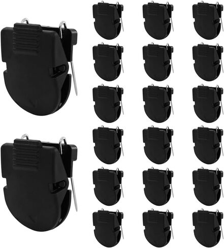 20 PCS Cubicle Clips, Plastic Cubicle Clips for Fabric Walls for Hanging Photos, Notes, Memos(Black) in Kuwait