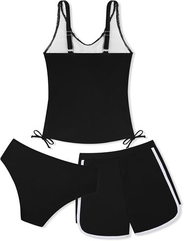 Girls Swimsuits Tankini Set with Shorts Criss Cross Bathing Suits Tween Teen Juniors Girl Two Piece Swimwear in Saudi Arabia