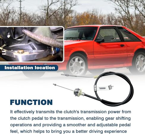 كابل القابض القابل للتعديل ذو الخطاف المزدوج طقم رباعي متوافق مع 1979-1995 Ford Mustang 5.0 LX GT Steeda استبدال رقم الجزء 5267720 in Saudi Arabia