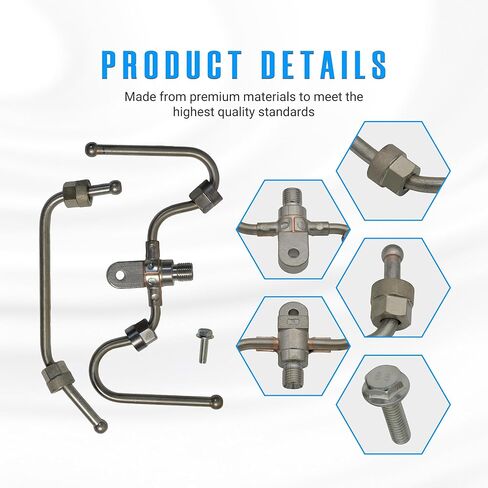 Fuel Rail Crossover Tube and Intermediate Fuel Feed Pipe for Chevy Silverado 1500 Suburban Camaro Tahoe GMC Sierra 1500 Savana Yukon 2014-2021 12677002 12677004 in Saudi Arabia
