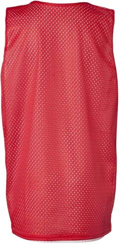 زي جيرسي بدون أكمام شبكي كبير الحجم ذو وجهين للشباب باللون الأحمر/الأبيض من Badger Sport in Kuwait