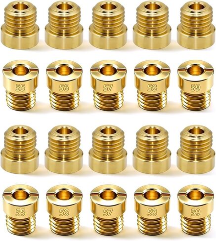 1/4-32 50-59 Sizes Gas Main Jets Assortment Kit Compatible with Holley Carburetors (20pcs Total: 2pcs Per Size) in Kuwait