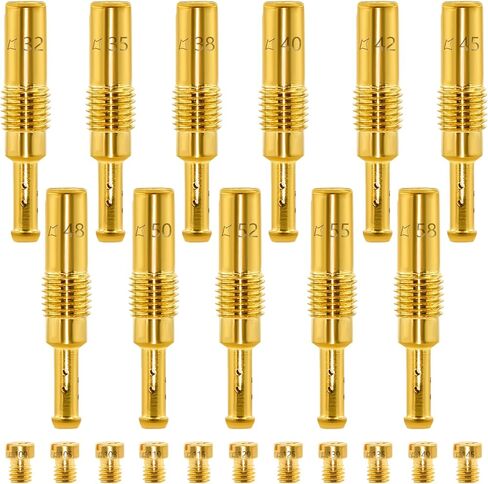 22 Pcs Carburetor Jet Kit — 11 Main & 11 Pilot Jets for PE PWK PZ CG PHBG Carbs, Compatible with Nibbi Honda Keihin Yamaha OKO CVK PWM in Kuwait
