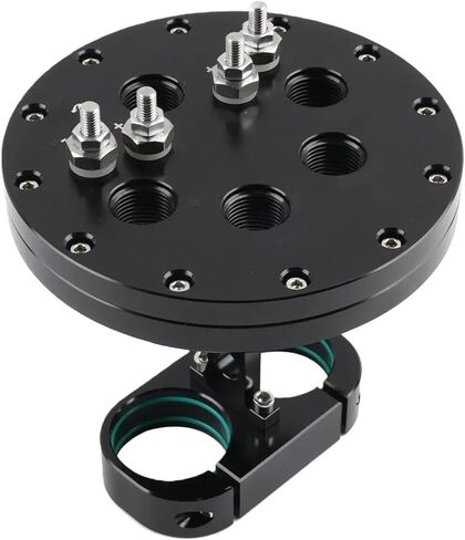 Fuel Pump Hanger Assembly Twin Fuel Pump Bracket 39mm Suits Single/Dual 39mm-40mm Compatible For Walbro Pumps Aluminum Black in Kuwait