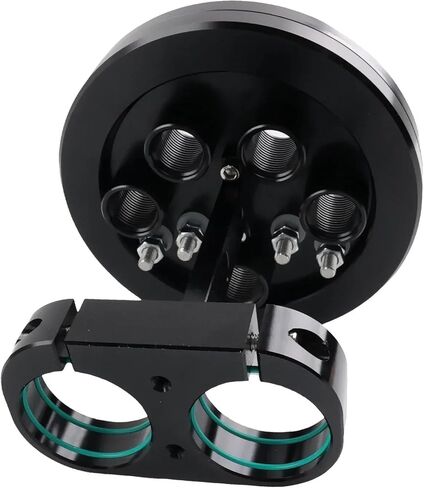 Fuel Pump Hanger Assembly Twin Fuel Pump Bracket 39mm Suits Single/Dual 39mm-40mm Compatible For Walbro Pumps Aluminum Black in Kuwait