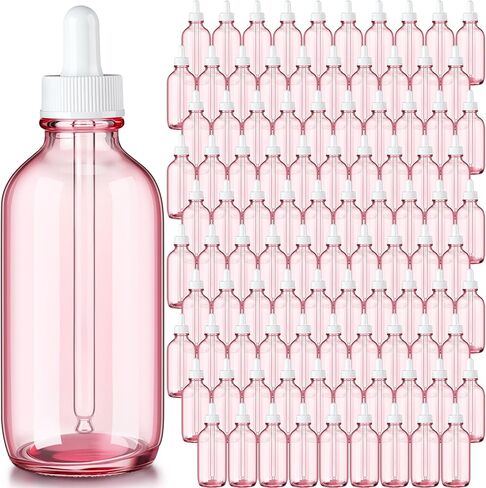Epakh 50 Pack 4oz Glass Dropper Bottles Black Glass Eye Dropper Container Refillable Bottle with Dropper Round Dropper Dispenser Bottle for Essential Oils Perfumes Lab Travel Home in Saudi Arabia