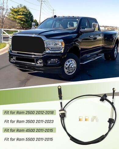 Automatic Transmission Shifter Cable Fit for Ram 2500 2012-2018 Fit for Ram 3500 2011-2023 Fit for Ram 4500 5500 2011-2015 Replace 68261253AC 68039341AB 68039341AC in Saudi Arabia