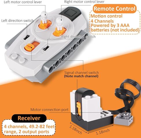 9-in-1 Motor Kit Compatible With Lego Technic, Set With Powerful Motors, Advanced Control Functionality, Ultimate Compatibility in Kuwait