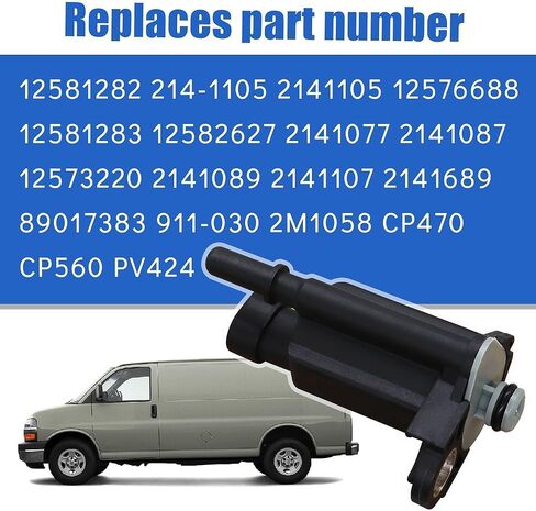 Emission Vapor Canister Purge Valve Solenoid Fit for Cadillac STS XLR Chevy Avalanche Equinox Express Malibu Silverado Suburban Tahoe GMC Buick Cadillac Hummer # 214-1105 12581282 12573220 B214-1105 in Saudi Arabia