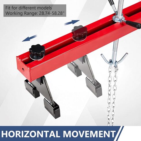Engine Support Bar 1100lbs Capacity Motor Transverse Bar with 2 Points Lift Holder Dual Hook Cross Hoist Engine Hoist for Home Garages Auto Repair Shop in Saudi Arabia