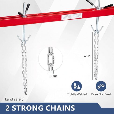 Engine Support Bar 1100lbs Capacity Motor Transverse Bar with 2 Points Lift Holder Dual Hook Cross Hoist Engine Hoist for Home Garages Auto Repair Shop in Saudi Arabia