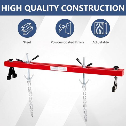 Engine Support Bar 1100lbs Capacity Motor Transverse Bar with 2 Points Lift Holder Dual Hook Cross Hoist Engine Hoist for Home Garages Auto Repair Shop in Saudi Arabia