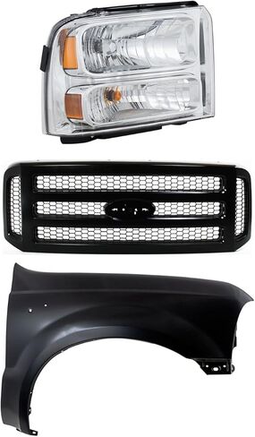 Replacement Headlight Kit Passenger Side (Passenger Side) fits Ford F-250 Super Duty, F-350 Super Duty 6.0L V8 Diesel in Saudi Arabia