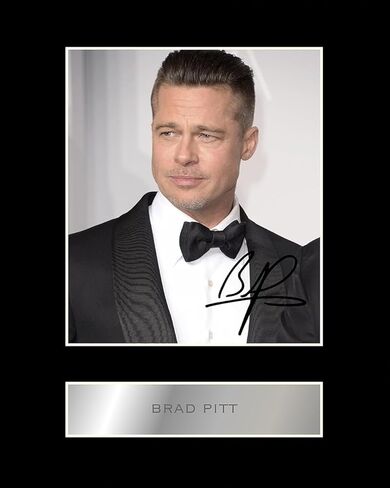 عرض الصور المثبت رقميًا لـ Brad Pitt مقاس 10 × 8 بوصات طباعة صورة توقيعه in Kuwait