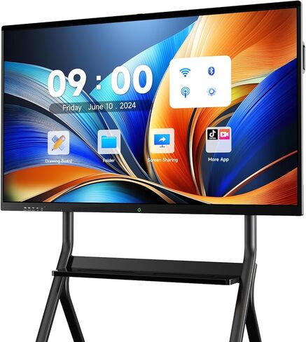 MWE 65'' Smart Board,Electronic Interactive White Board with 4K Touchscreen Display Built in UHD Camera Open App Ecosystem Digital Whiteboard for Business Office Classroom Home (65'') in Kuwait