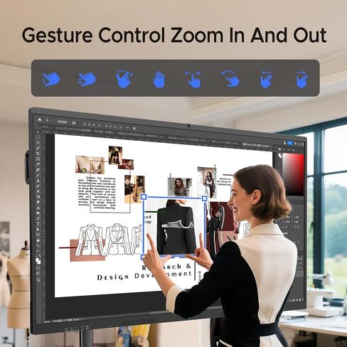 MWE 55'' Smart Board,Electronic Interactive White Board with 4K Touchscreen Display Built in UHD Camera Open App Ecosystem Digital Whiteboard for Business Office Classroom Home (Wall-Mounted,55'') in Kuwait