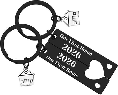 Xiahuyu Our First Home Keychains New Home Keychain New House Keychain Housewarming Gifts for Couples Friends New Homeowner in Kuwait