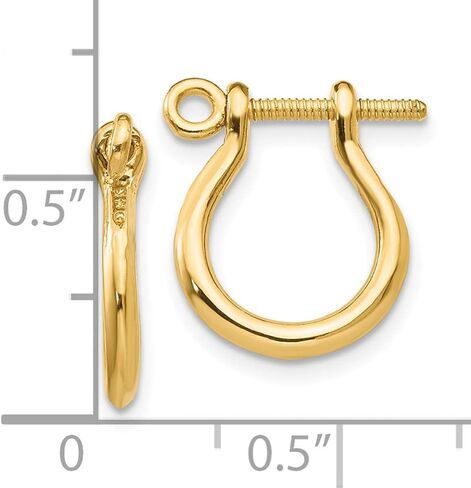 FJC Finejewelers 10k Yellow Gold Small Shackle Link Screw Earrings (pair) in Saudi Arabia