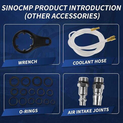 SINOCMP Coolant Vacuum Refill Kit & Coolant Pressure Tester Kit, 31pc Master Cooling System Vacuum Fill Tool, Radiator Vacuum Fill Kit with 23 Radiator Adapters,Complete Set for Leak Detection in Saudi Arabia