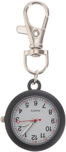 BESPORTBLE Nurse Hanging Pocket Watch: Lightweight Stainless Steel Portable Nurse Fob Watch with Clear Dial and Second Hand for Medical Staff in Saudi Arabia
